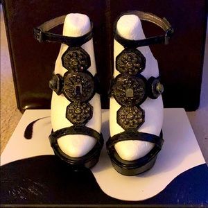 Pelle Moda Python Jewel High heel sandals